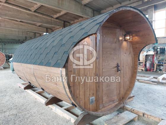 Овальная баня-бочка «Переславль» 4м